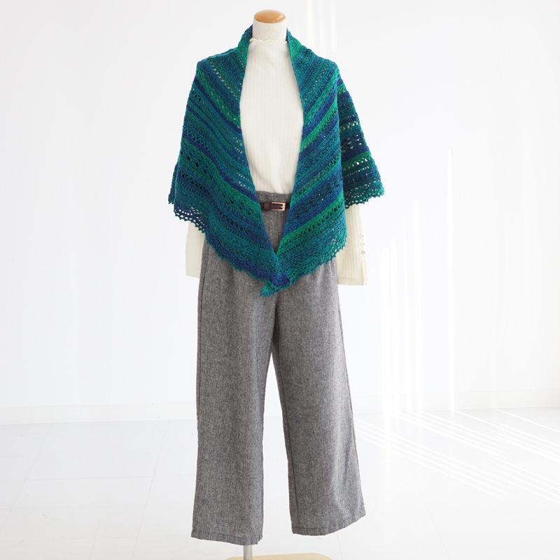 855SH2 三角ショール triangle shawl - ごしょう産業株式会社｜Gosyo